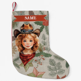 Calcetín Navideño Pequeño Cowboy Christmas Stocking