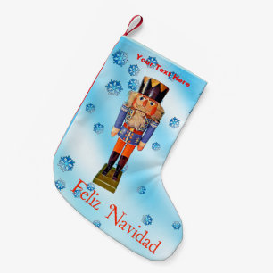 Calcetín Navideño Pequeño Cracker alemán - Feliz Navidad