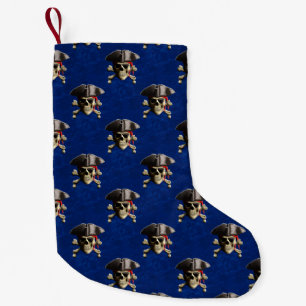 Calcetín Navideño Pequeño Cráneo y gorra del pirata