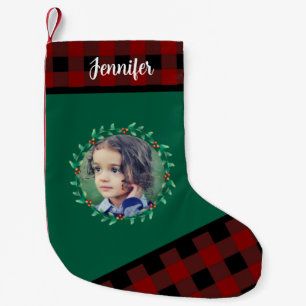 Calcetín Navideño Pequeño Crea tu propia foto personalizada de Navidad