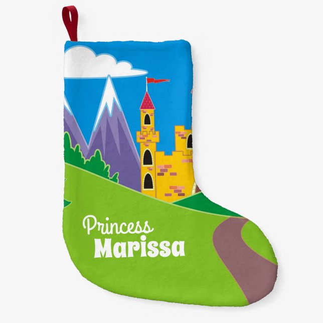 Calcetín Navideño Pequeño Crea tu propio Castillo Princesa de Hadas de Bonit (Anverso)