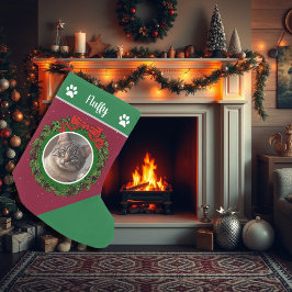 Calcetín Navideño Pequeño Crea tu propio gato de navidades monogramados con 