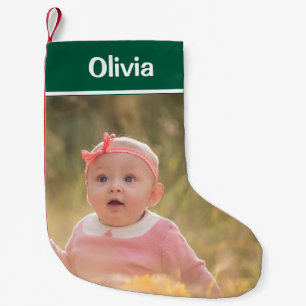 Calcetín Navideño Pequeño Crea tu propio nombre de foto