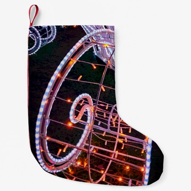 Calcetín Navideño Pequeño Crear remolino rosa (Anverso)