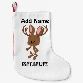 Calcetín Navideño Pequeño ¡Creed! Cute Jackalope