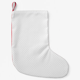 Calcetín Navideño Pequeño Cuadrado de medio tono blanco gris