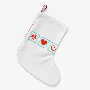Calcetín Navideño Pequeño Cuadrados del Islam del amor de la paz