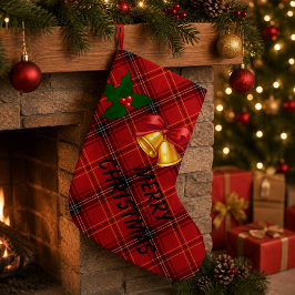 Calcetín Navideño Pequeño Cuadros de Navidad