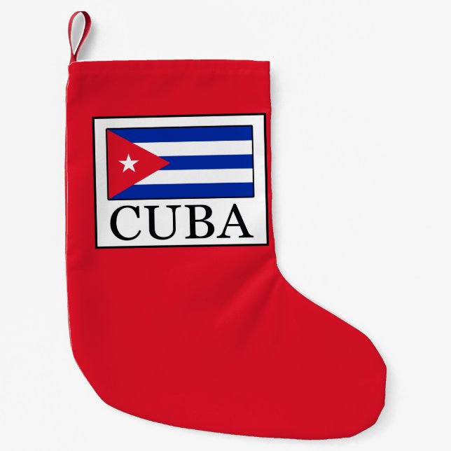 Calcetín Navideño Pequeño Cuba (Anverso)