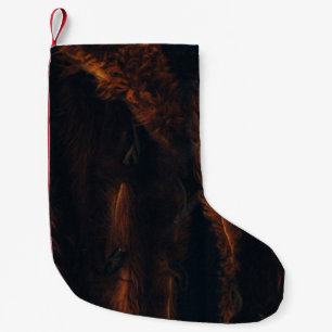 Calcetín Navideño Pequeño Cuchillo de piel marrón