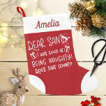 Calcetín Navideño Pequeño Curiosa caligrafía rusa<br><div class="desc">Pequeños Navidades graciosos de caligrafía rusa</div>