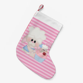 Calcetín Navideño Pequeño Cute Baking Bunnies Navidades de vacaciones