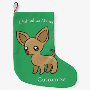 Calcetín Navideño Pequeño Cute Chihuahua Mama Art Thunder_Cove