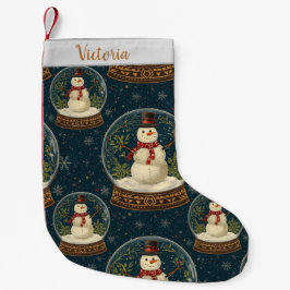 Calcetín Navideño Pequeño Cute Christmas Snowman Stocking