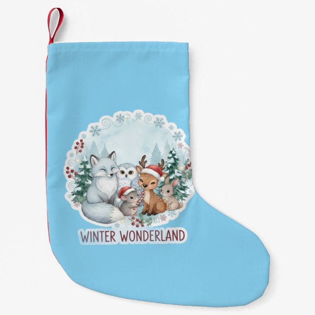 Calcetín Navideño Pequeño Cute Forest Animals 1st Christmas Stocking  (Anverso)