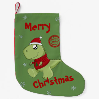 Calcetín Navideño Pequeño Cute Kawaii T-Rex - Chrismtas