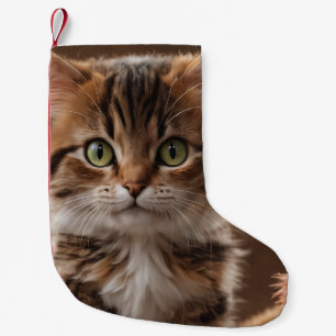 Calcetín Navideño Pequeño Cute Kitten