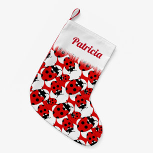 Calcetín Navideño Pequeño Cute Ladybird Pattered