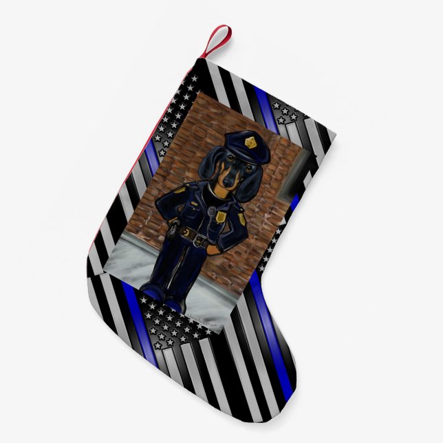 CALCETÍN NAVIDEÑO PEQUEÑO DACHSHUND (Frente (Colgado))