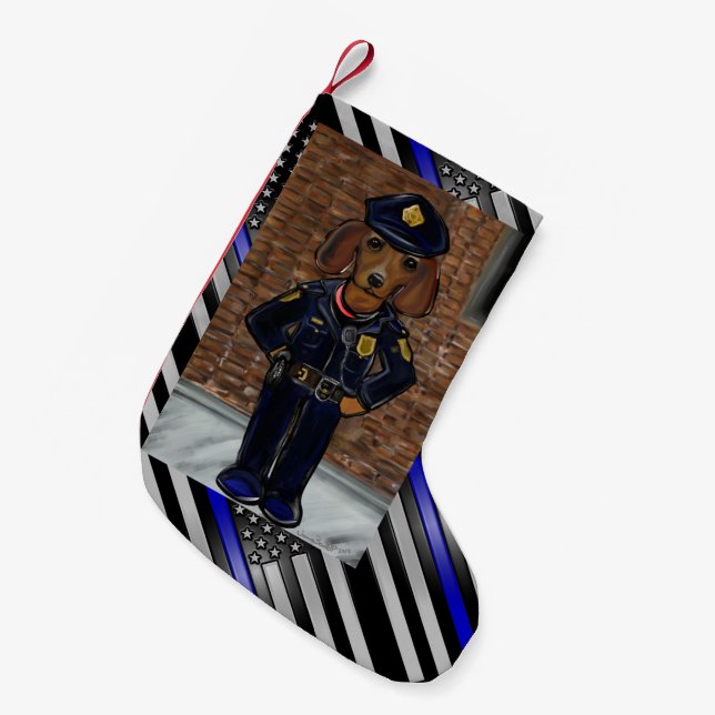 CALCETÍN NAVIDEÑO PEQUEÑO DACHSHUND (Frente (Colgado))