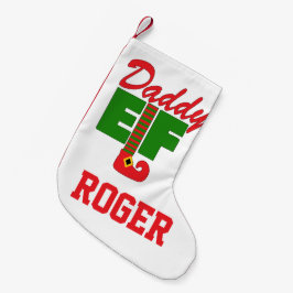 Calcetín Navideño Pequeño Daddy Elf