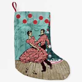 Calcetín Navideño Pequeño Danza de pareja bailarina de Western Square