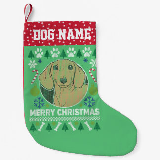 Calcetín Navideño Pequeño Daschund Perro Raza Navidades feos Suéter