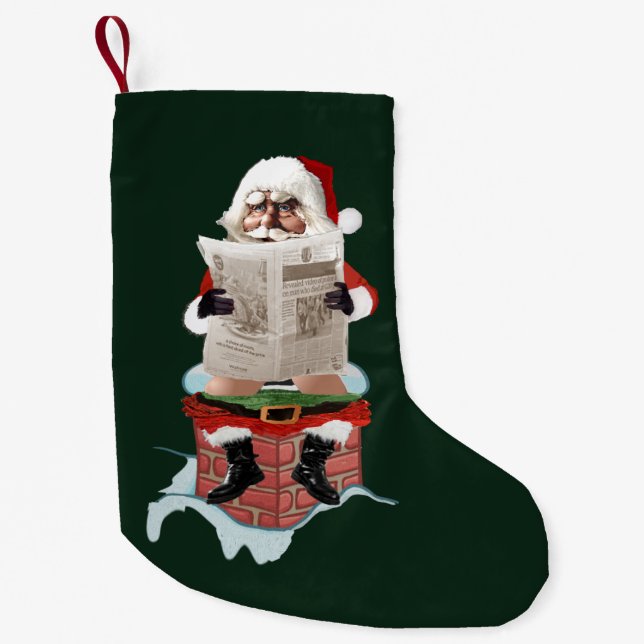 Calcetín Navideño Pequeño De "almacenamiento del navidad Pooper del fiesta" (Anverso)