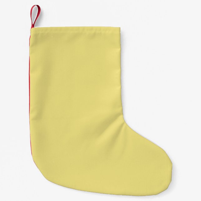 Calcetín Navideño Pequeño Decoración blanda de amarillo pastel preparada par (Anverso)