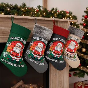 Calcetín Navideño Pequeño Decoración divertida con el nombre personalizado d