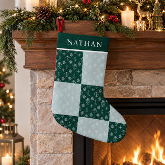 Calcetín Navideño Pequeño Decoración personalizada de vacaciones familiares