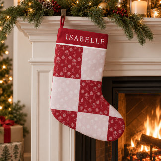 Calcetín Navideño Pequeño Decoración personalizada de vacaciones familiares