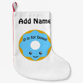 Calcetín Navideño Pequeño Delightning D es para Donut
