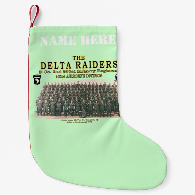CALCETÍN NAVIDEÑO PEQUEÑO DELTA RAIDERS (Anverso)