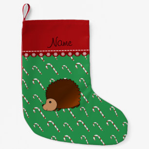 Calcetín Navideño Pequeño Denominación personalizada hedgehog latas de dulce