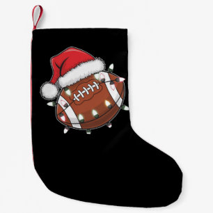 Calcetín Navideño Pequeño Deportista de Navidad Fútbol Americano Amante