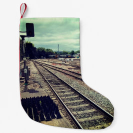 Calcetín Navideño Pequeño Depósito de trenes