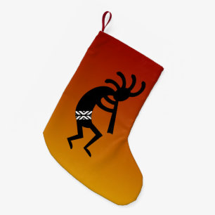 Calcetín Navideño Pequeño Desert Sunset Kokopelli Navidad Suroeste