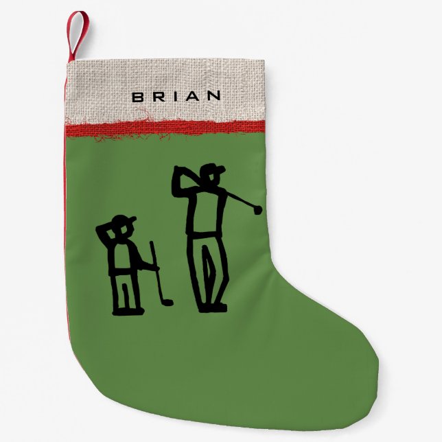 Calcetín Navideño Pequeño Día perfecto del golf (Anverso)