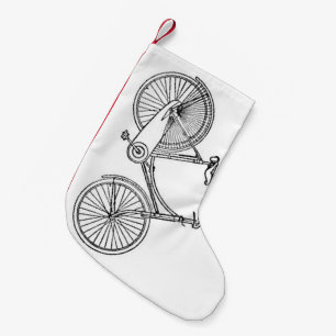 Calcetín Navideño Pequeño Diagrama americano de la bicicleta del vintage