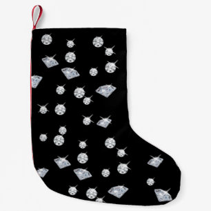 Calcetín Navideño Pequeño Diamantes espumosos