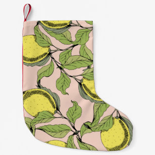 Calcetín Navideño Pequeño Días de Lemonade: Patrón de bifurcación de vintage