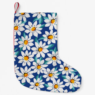 Calcetín Navideño Pequeño Días de primavera: estampado floral de moda.