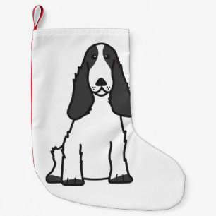 Calcetín Navideño Pequeño Dibujo animado del perro de cocker spaniel del