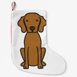 Calcetín Navideño Pequeño Dibujo animado del perro de Vizsla