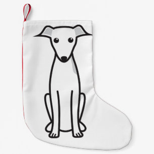 Calcetín Navideño Pequeño Dibujo animado del perro del galgo italiano