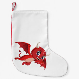 Calcetín Navideño Pequeño Dibujo animado lindo diablo volador