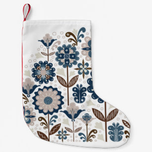 Calcetín Navideño Pequeño Dibujo manual, flores, ramos, tarjeta, multicolor