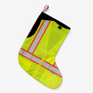 Calcetín Navideño Pequeño Director Safety Vest Christmas Stocking del