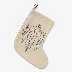 Calcetín Navideño Pequeño Diseño acogedor de vibraciones de invierno